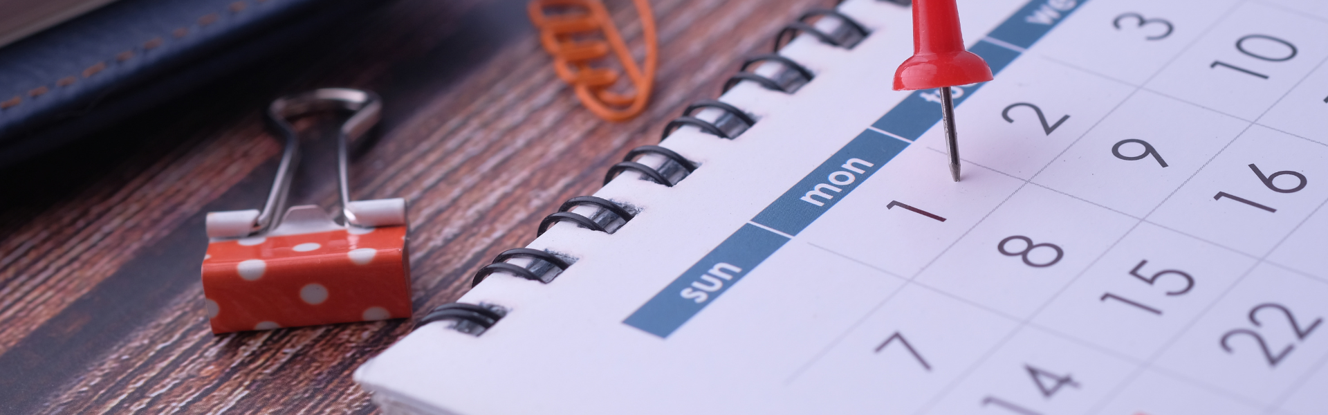 calendar on a desk