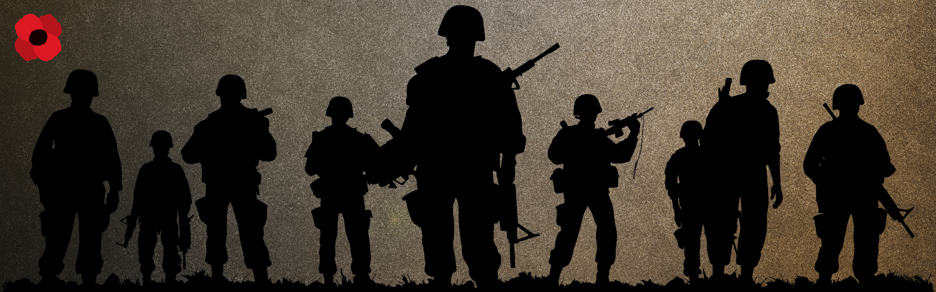 soldiers on a brown background