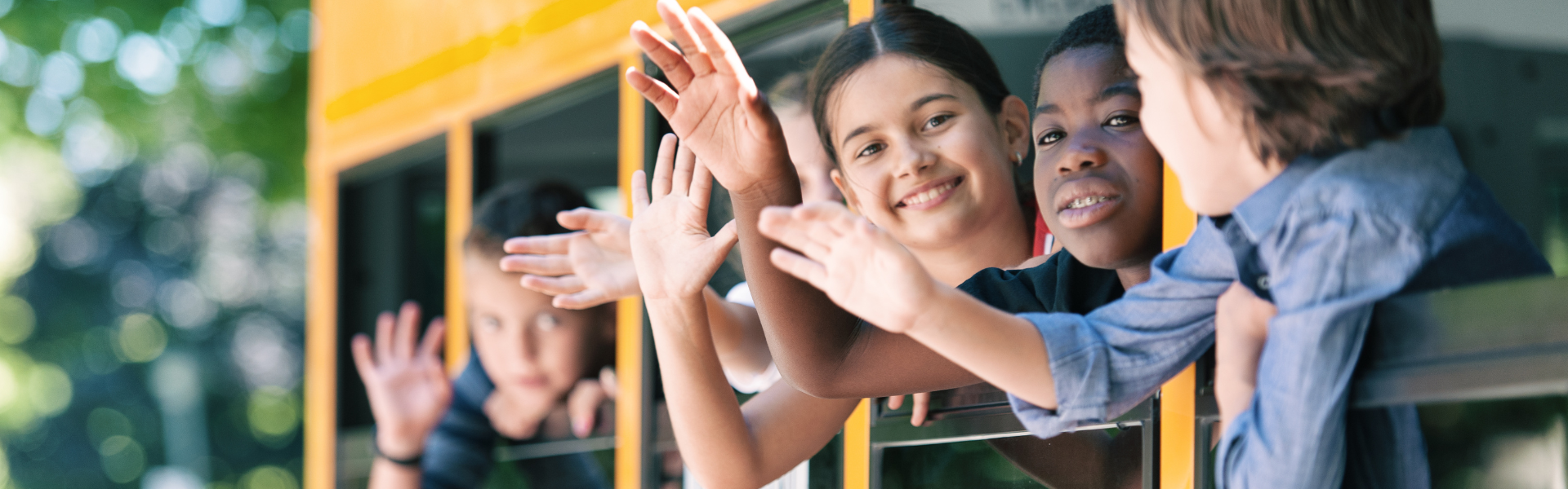 students on bus