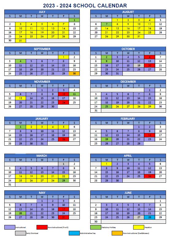 School Calendar 2023/2024