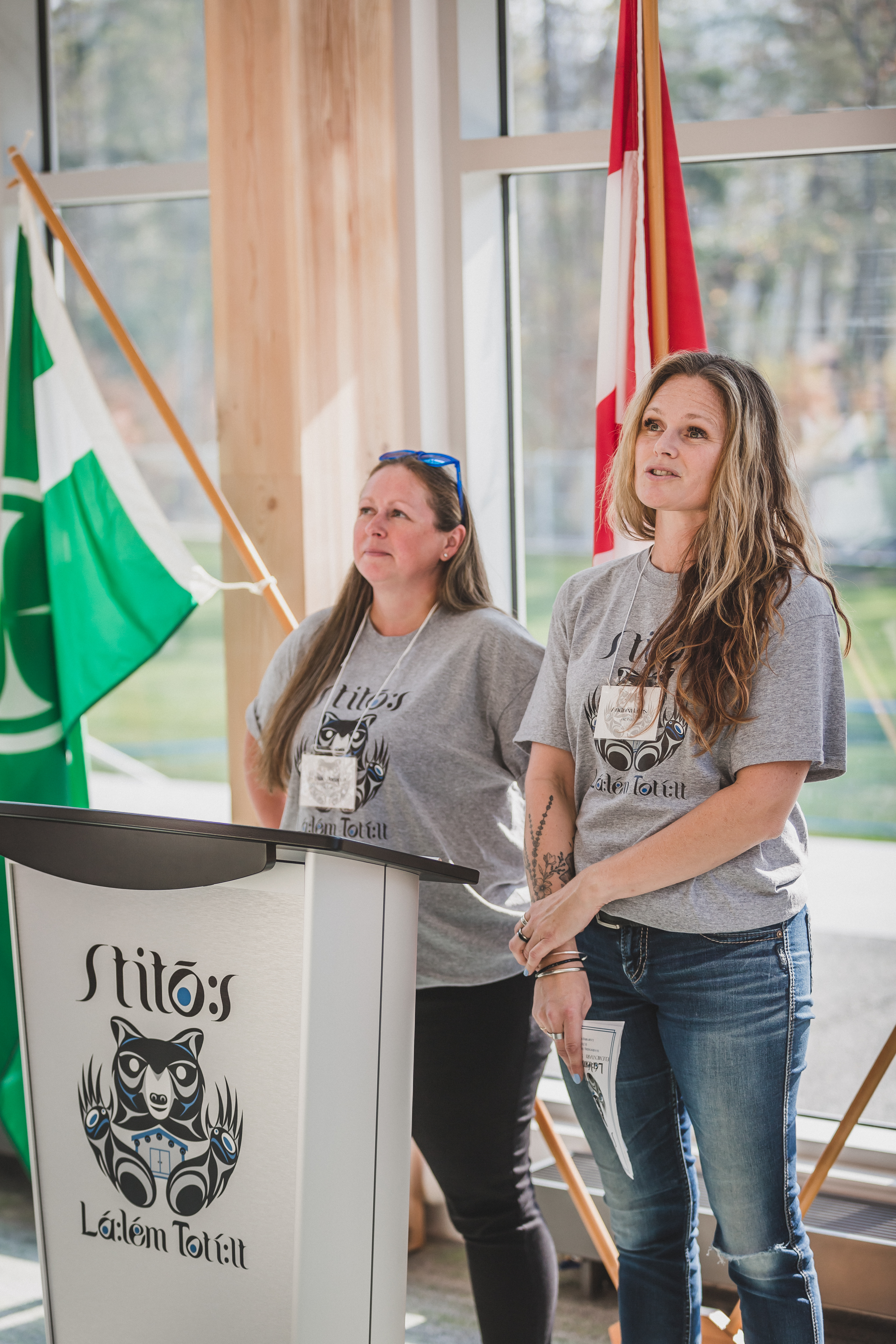 PAC parents speaking at event