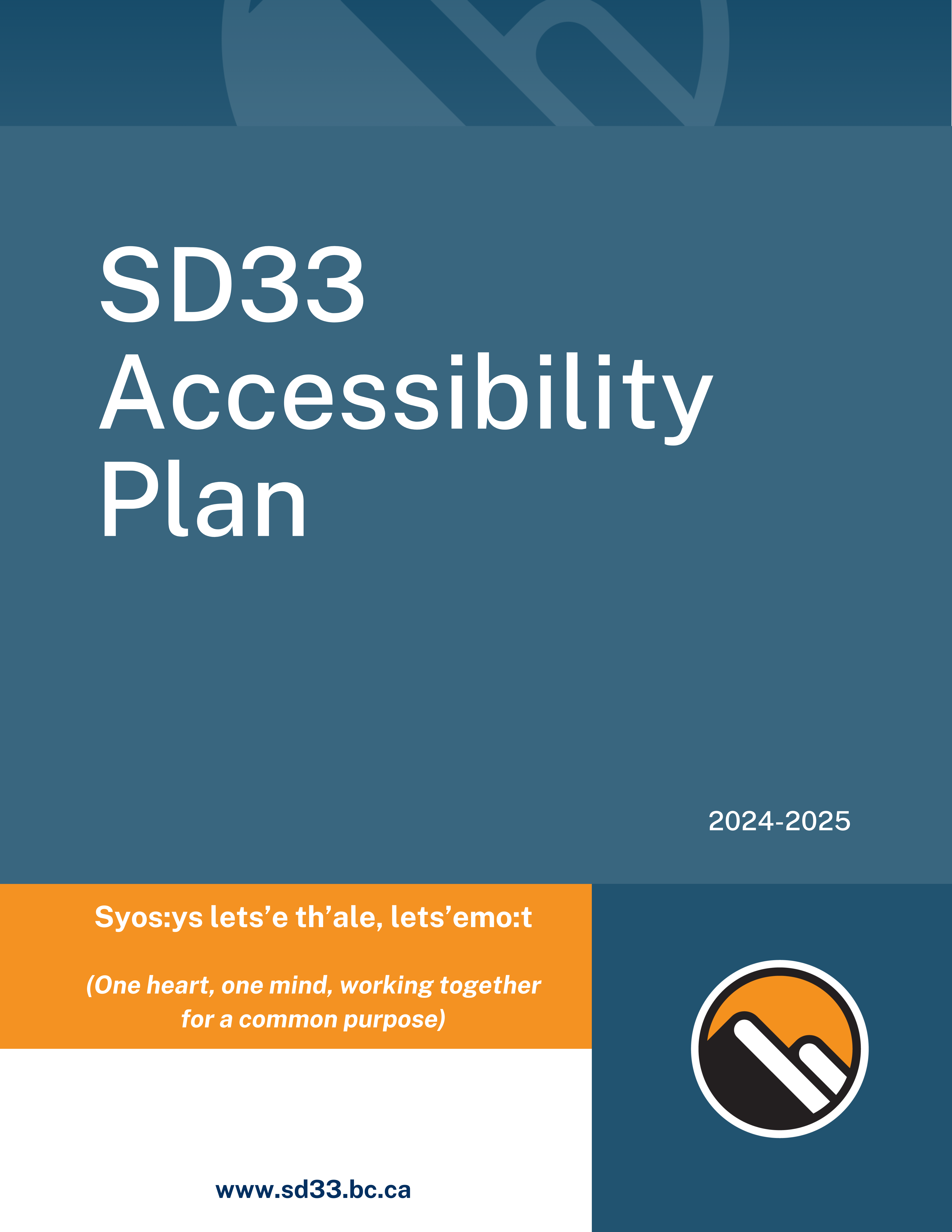 SD33 Accessibility Plan Cover Page