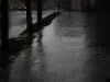 A dark rainy street
